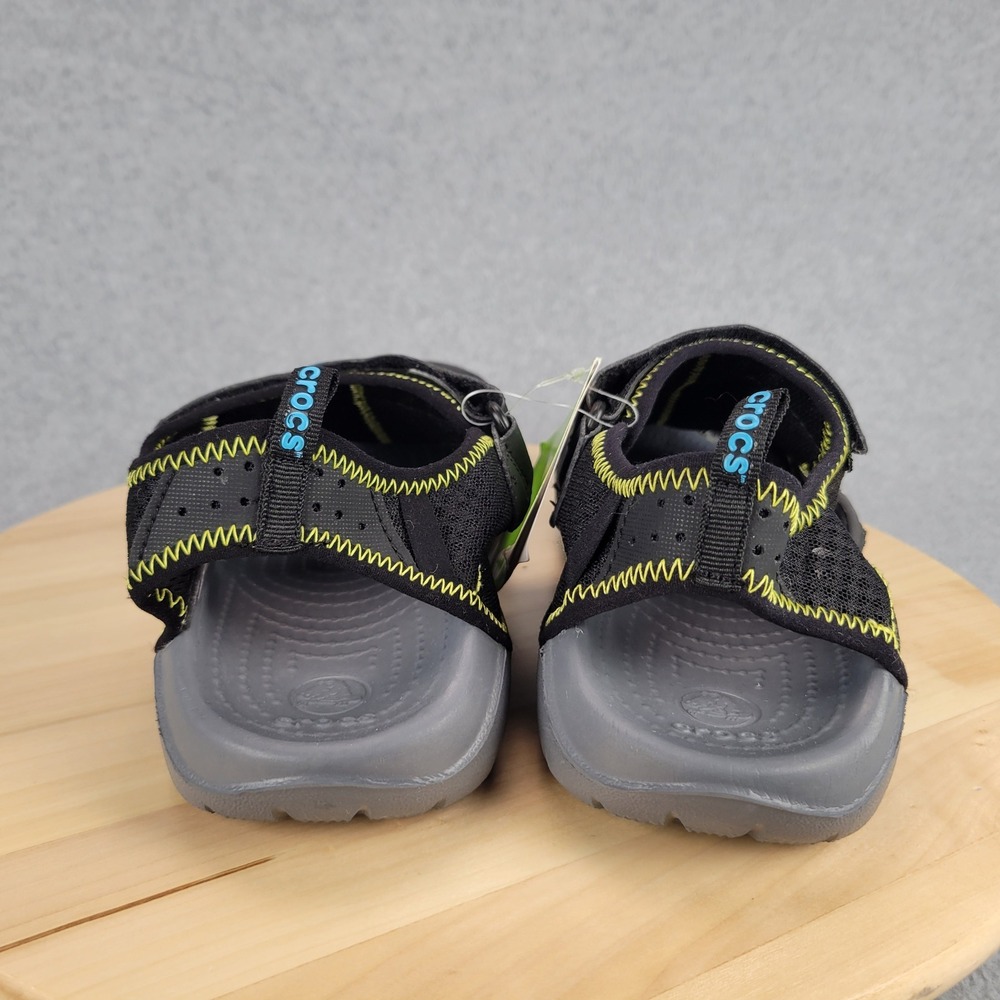 Crocs Swiftwater Mesh Deck Sandals Mens Black Water Shoes Size 7 NEW - Picture 5 of 11